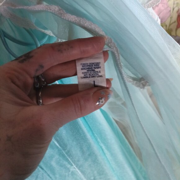 50s/60s GOTHAM NEW YORK VINTAGE SET NIGHTIE PEIGNOIR EXCELLENT PASTEL COQETTE - Picture 8 of 10